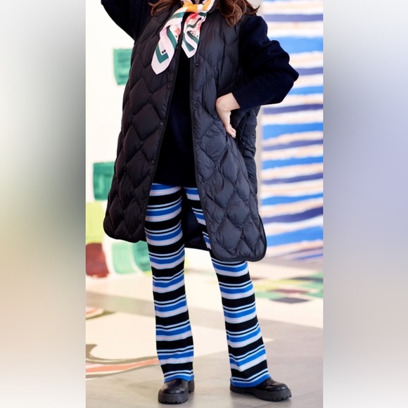 UNIQLO x MARNI Merino Blend Semi Flare Knitted Pants in Blue Sz. Small - Picture 4 of 15